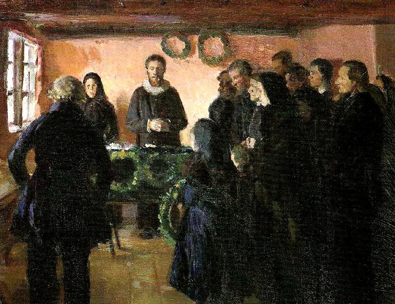 Anna Ancher en begravelse France oil painting art